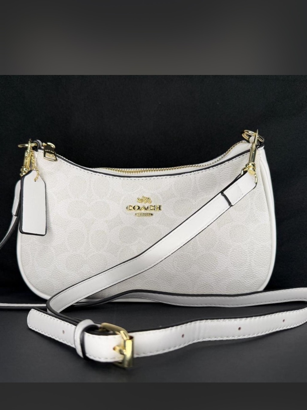 Coach White Signature Mini Hobo with Gold Hardware - Picture 4 of 5